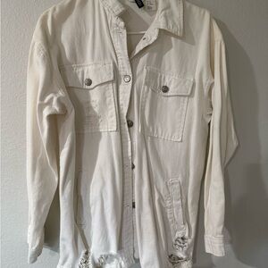 H&M Off-White Collared Shirt
